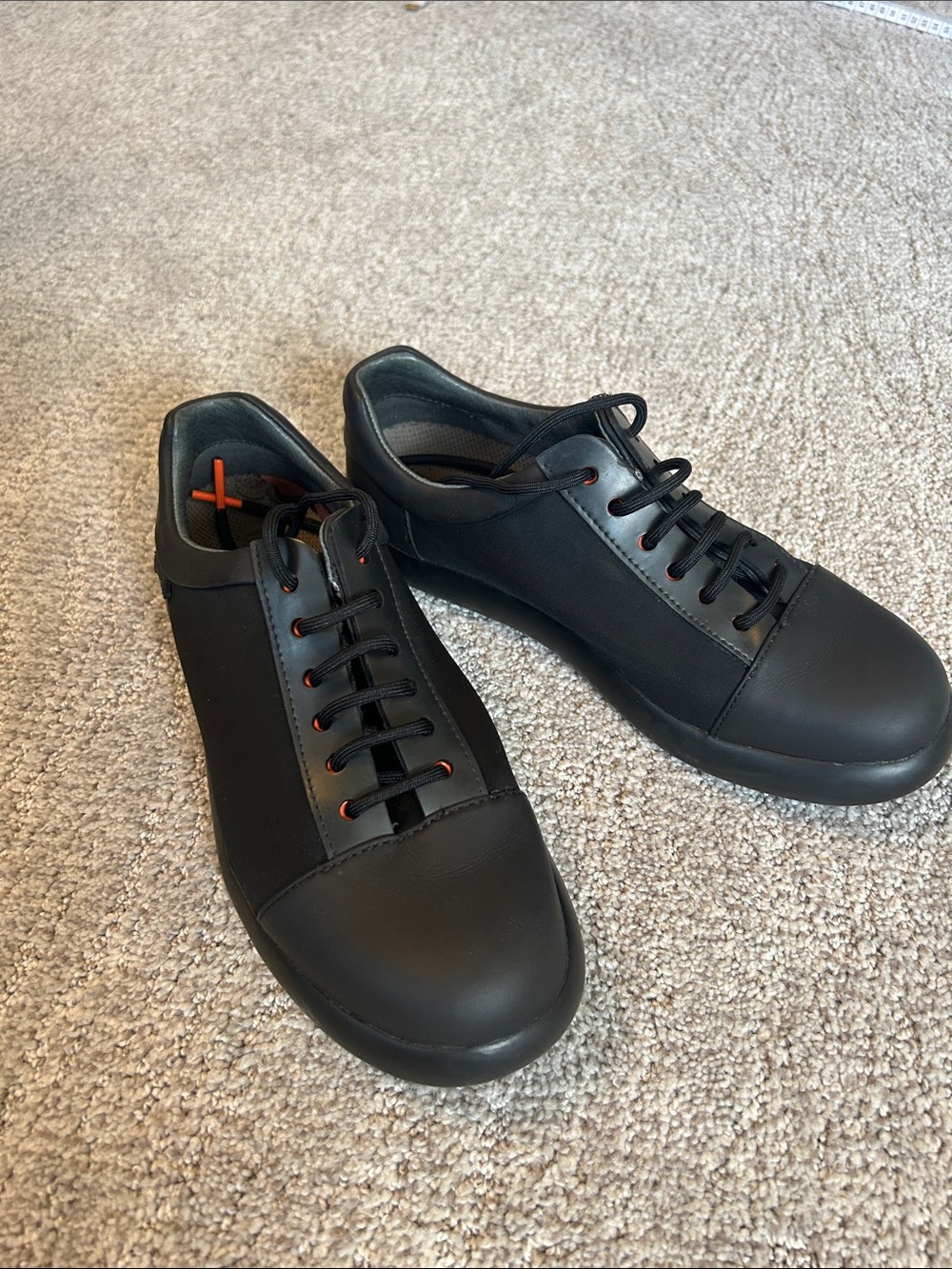 Camper Black Sneakers with Orange Lace Detail 8 - 38